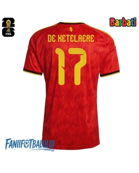 Belgia Charles De Ketelaere #17 Tricou Fotbal Replică Mondial 2026 Barbati Acasa